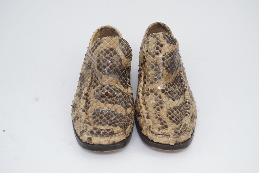 A pair of lady's Patrick Cox python loafers, EU 38